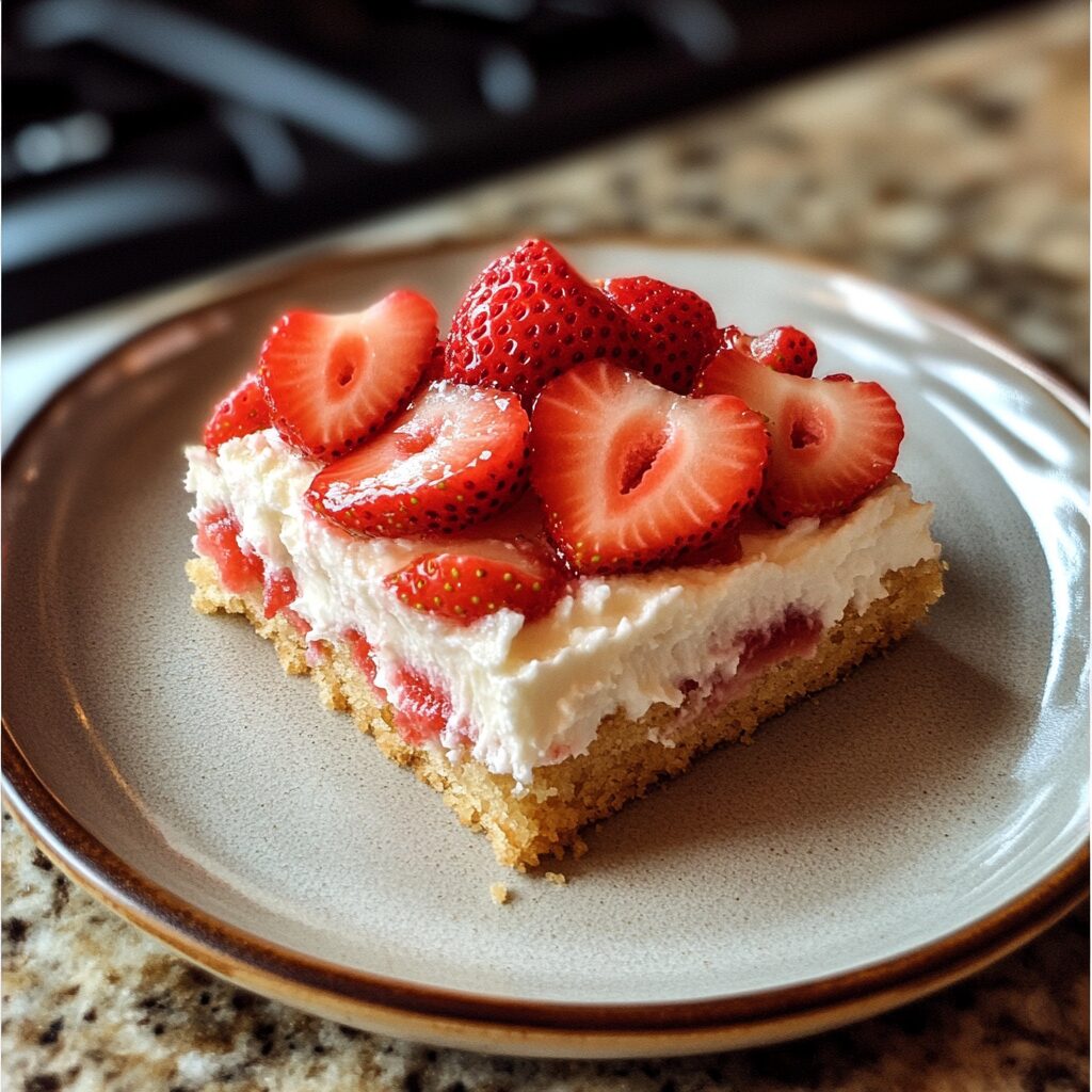 Homemade Strawberry Shortcake served fresh in natural light