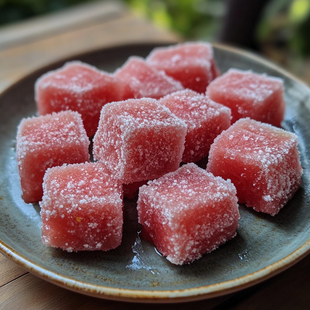 13 Simple, Refreshing Frozen Watermelon Desserts served fresh in natural light