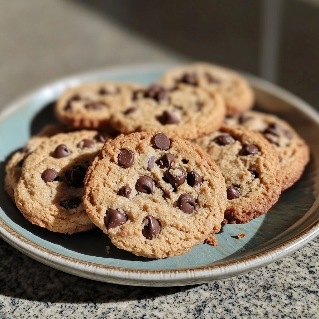 BEST Chocolate Chip Cookies Recipe served fresh in natural light