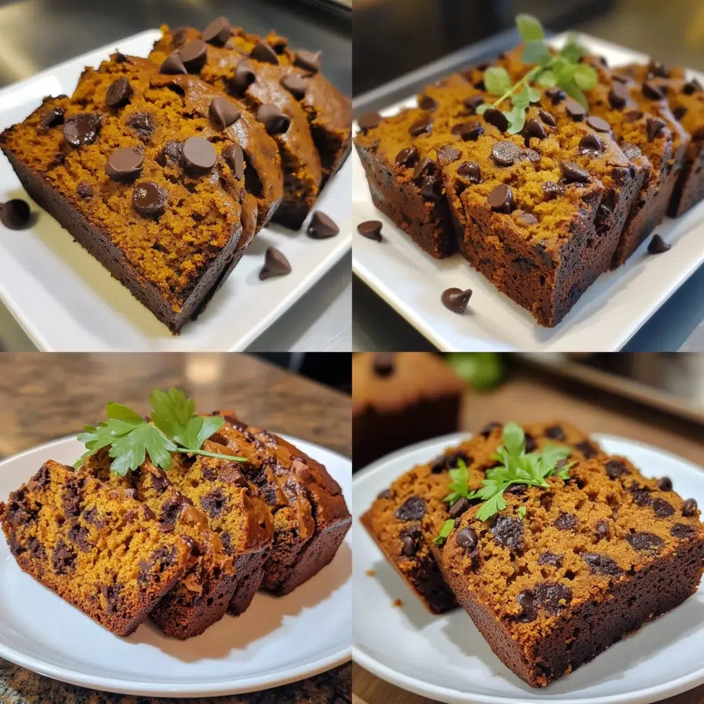 Best Chocolate Chip Pumpkin Bread plated with inviting texture and rich homemade color