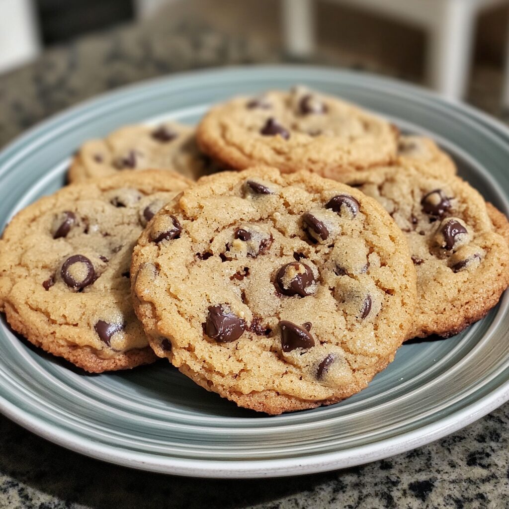 Best Ever Chocolate Chip Cookies served fresh in natural light