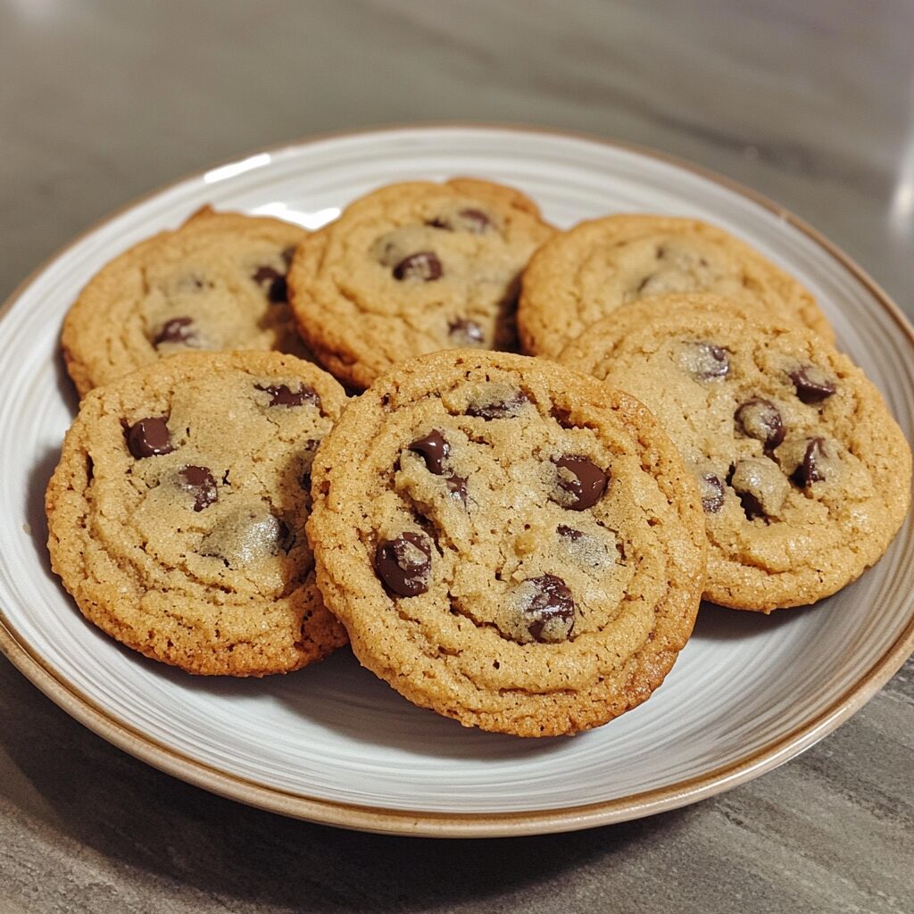 Brown Butter Chocolate Chip Cookie Recipe served fresh in natural light
