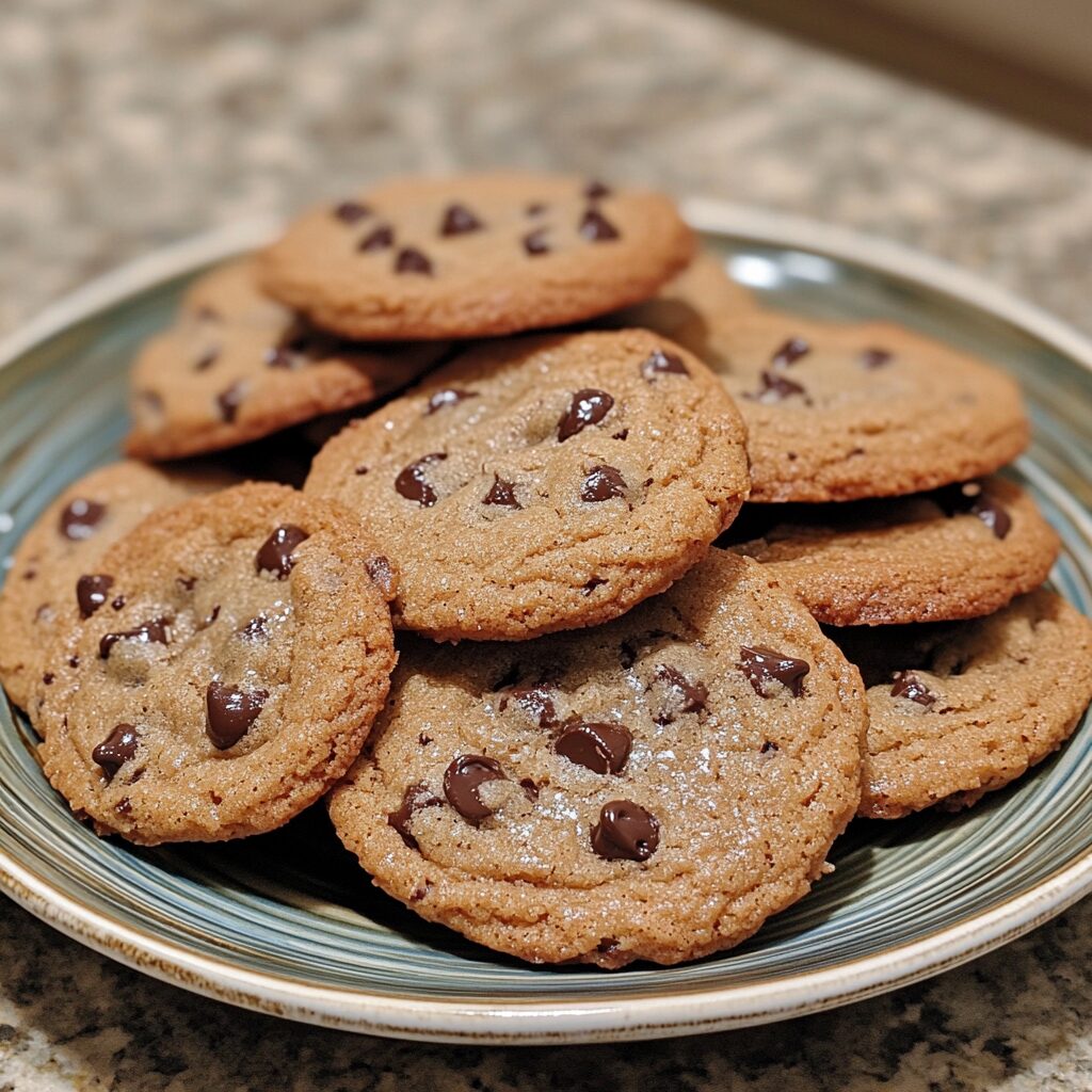Brown Butter Chocolate Chip Cookies (Rich & Chewy) served fresh in natural light