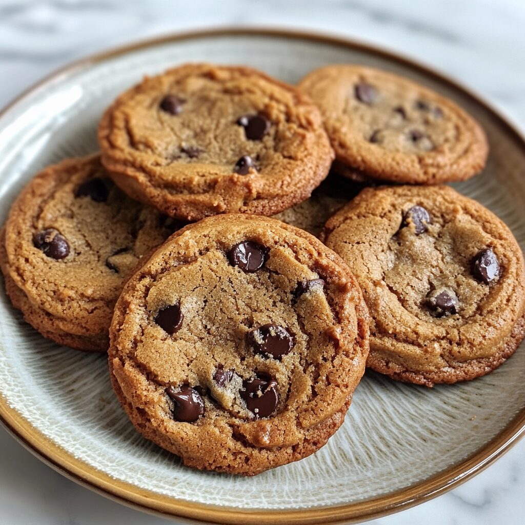 Brown Butter Chocolate Chip Cookies served fresh in natural light