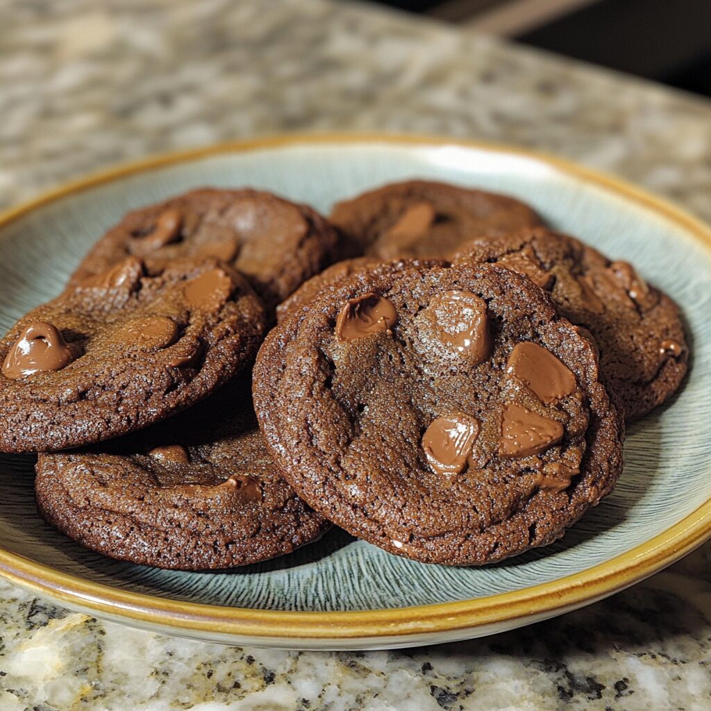 Chocolate M&M Cookies Recipe served fresh in natural light