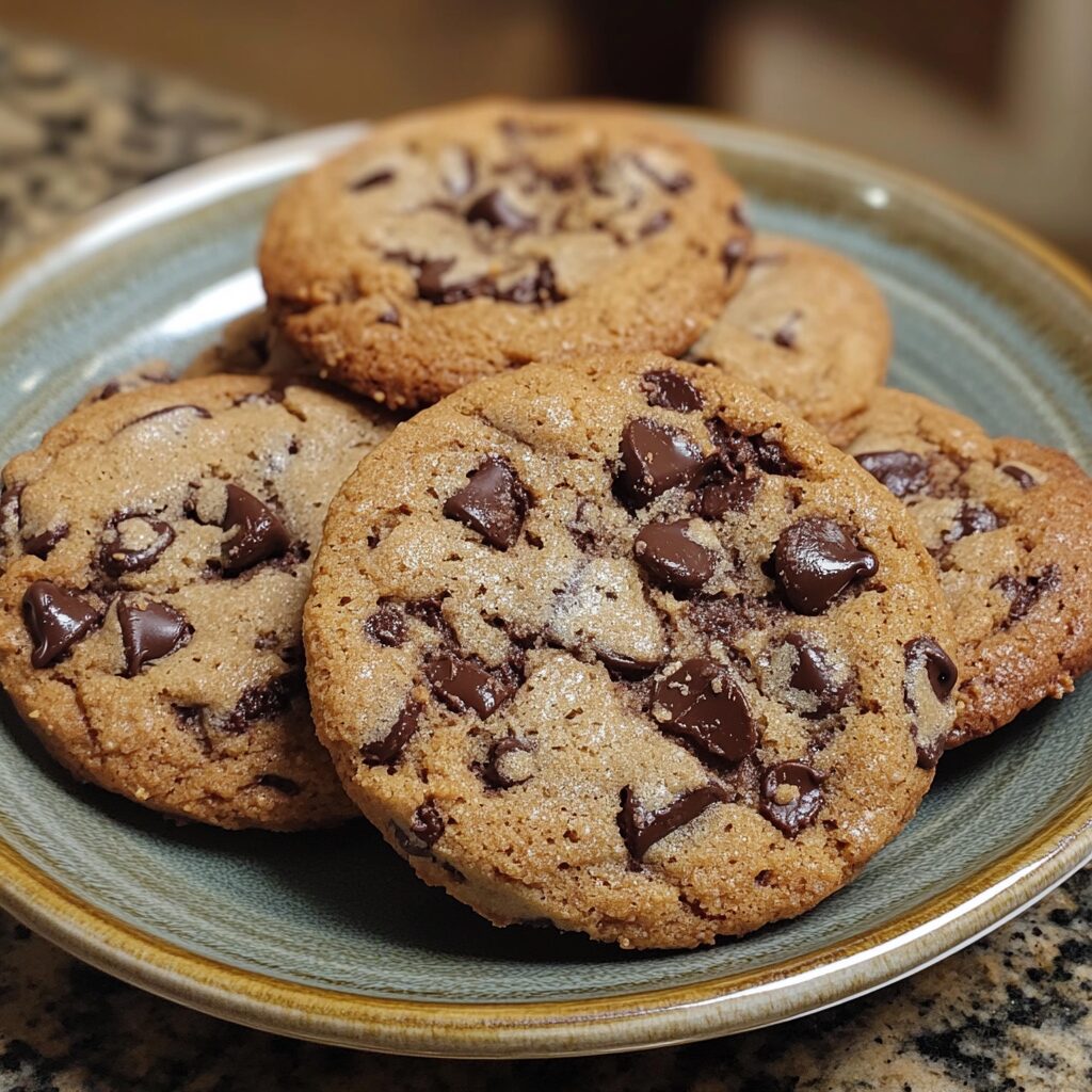 Classic Chocolate Chip Cookies served fresh in natural light