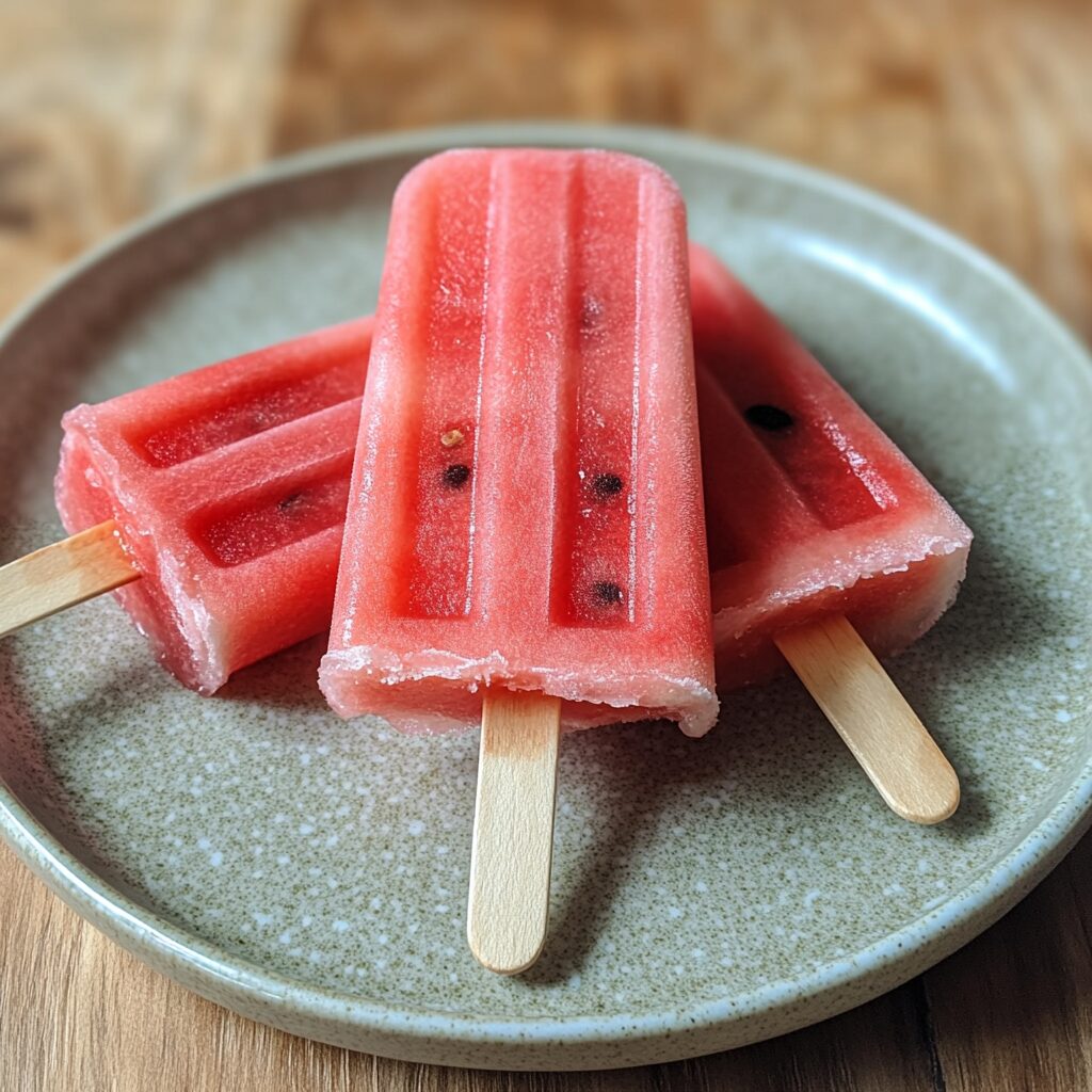 Easy Watermelon Popsicle 3 Ingredients Watermelon Popsicle served fresh in natural light