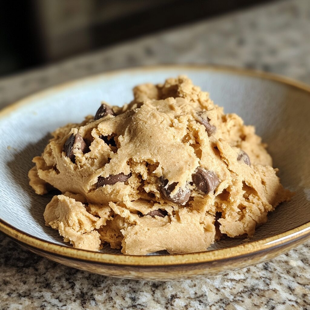 Edible Cookie Dough Recipe served fresh in natural light