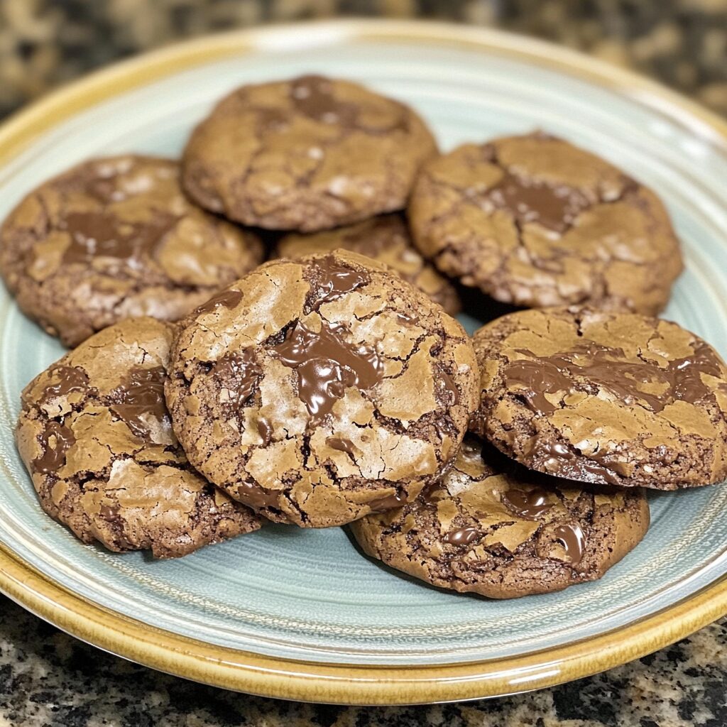 Espresso Chocolate Fudge Cookies [33 Minutes] served fresh in natural light.