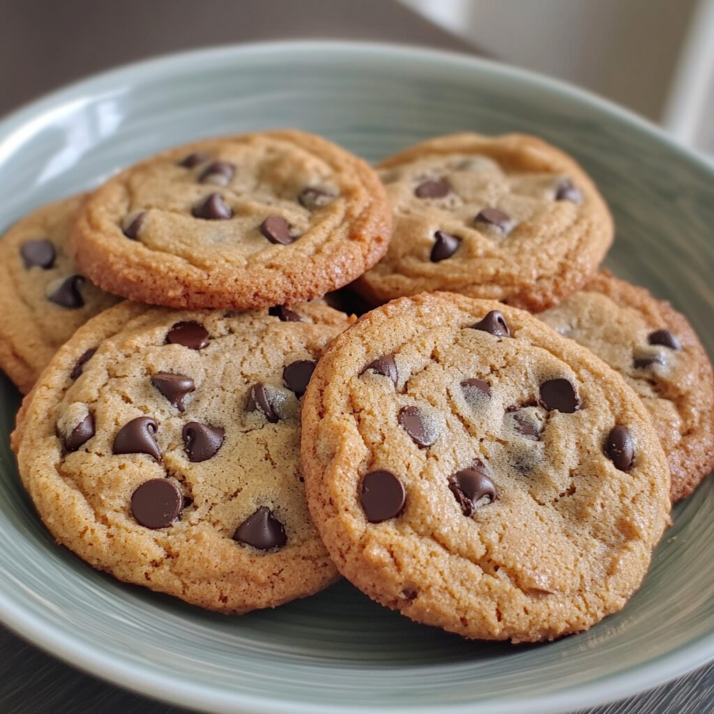 Giant Chocolate Chip Cookies served fresh in natural light