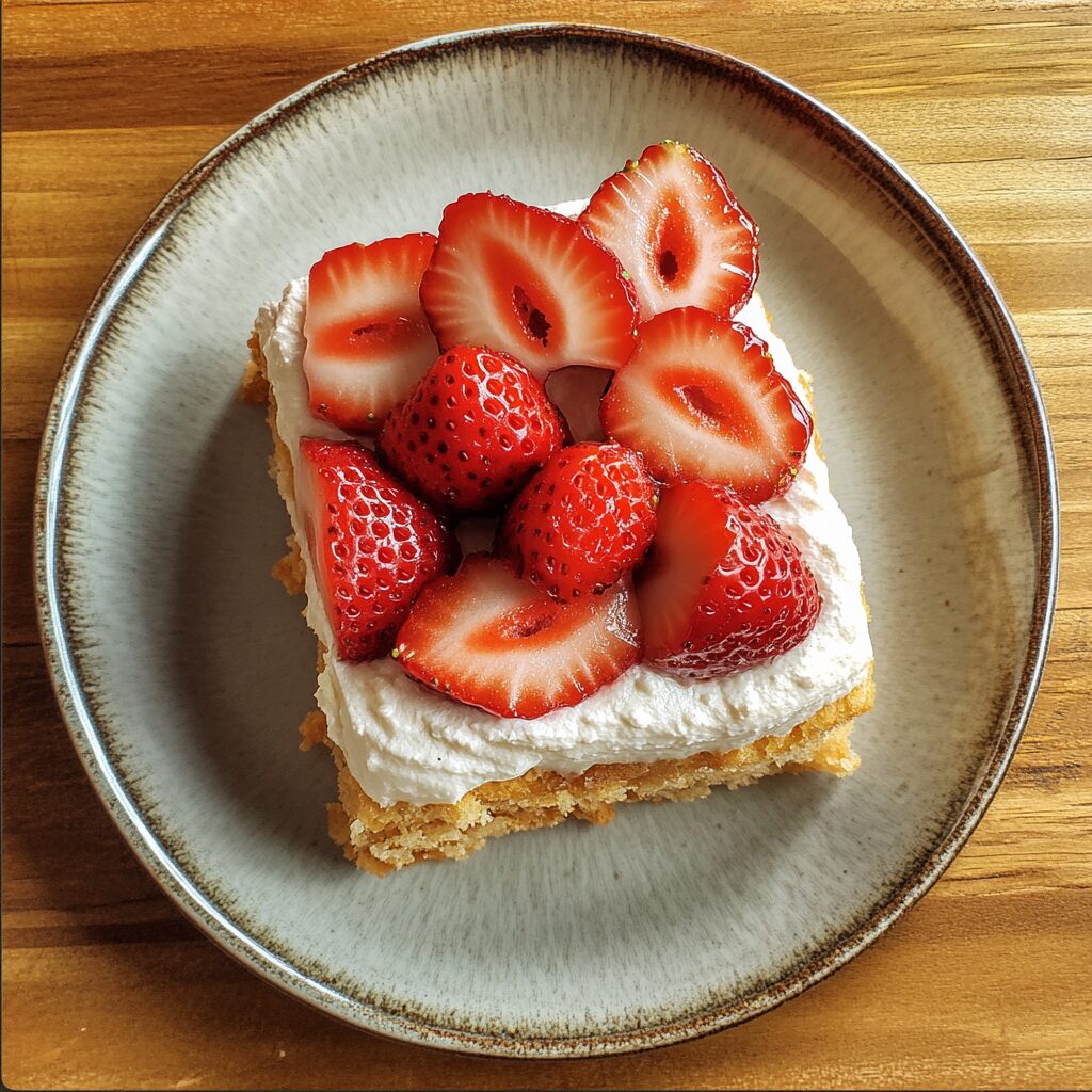 Homemade Strawberry Shortcake Recipe served fresh in natural light