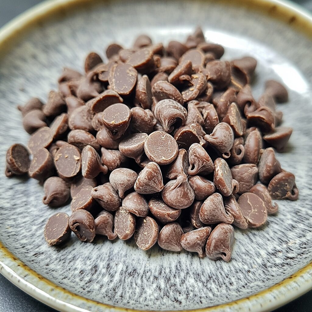Homemade Two-Ingredient Chocolate Chips served fresh in natural light