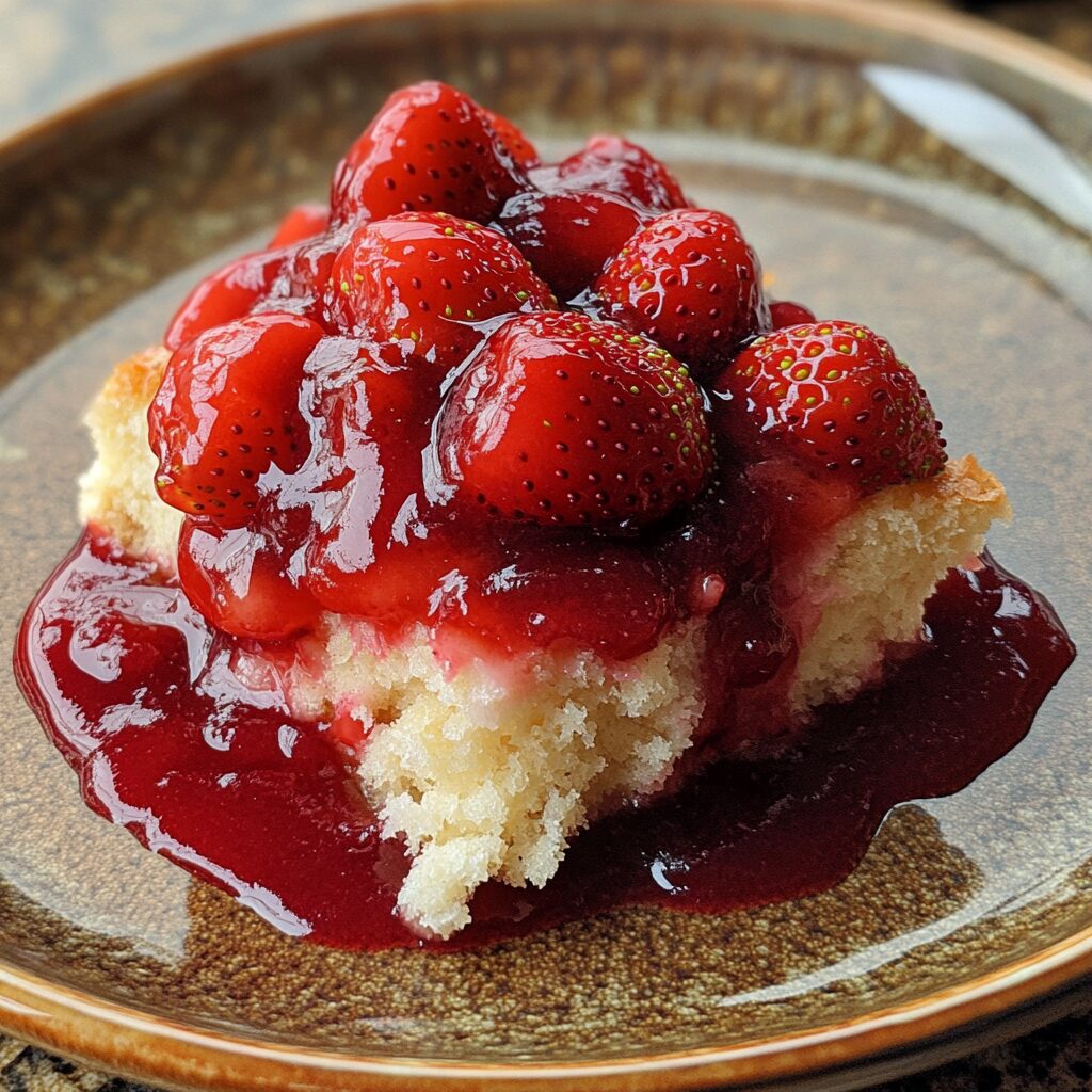 How to Make Strawberry Sauce for Shortcake served fresh in natural light