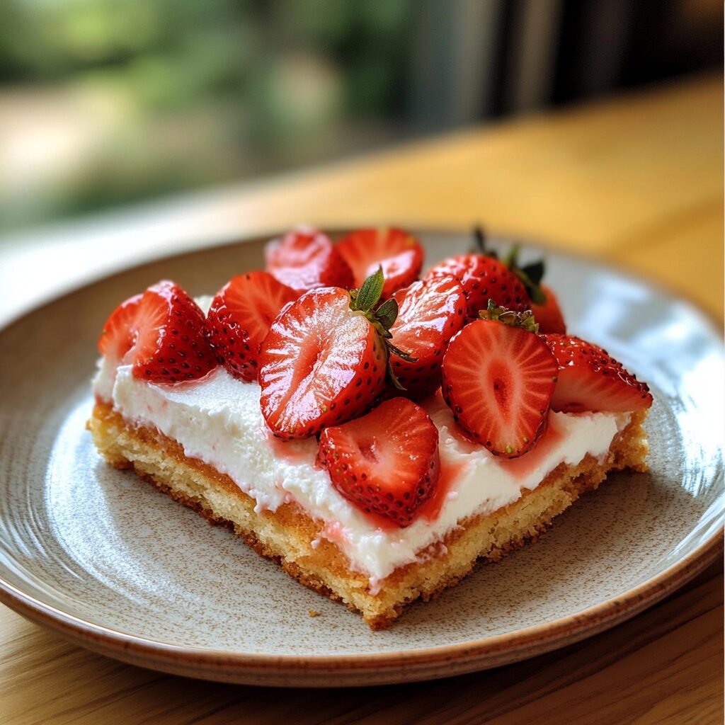 I love Strawberry Shortcake served fresh in natural light