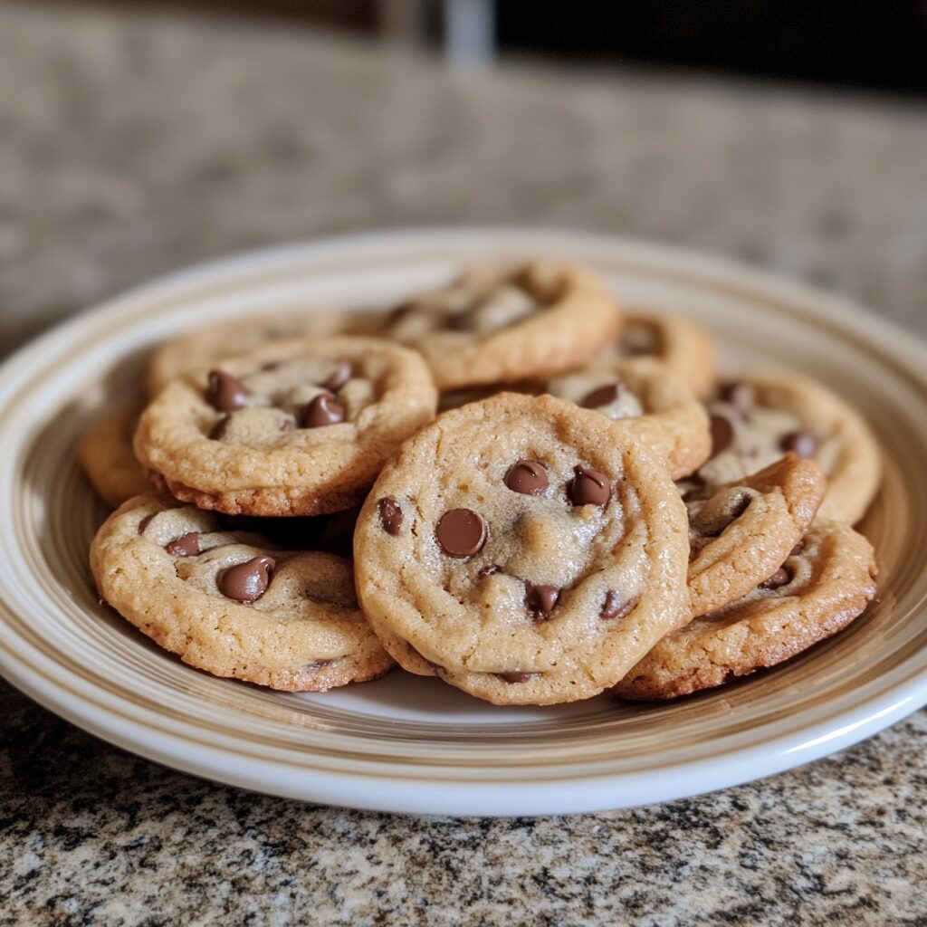 Irresistible Sourdough Discard Chocolate Chip Cookies served fresh in natural light