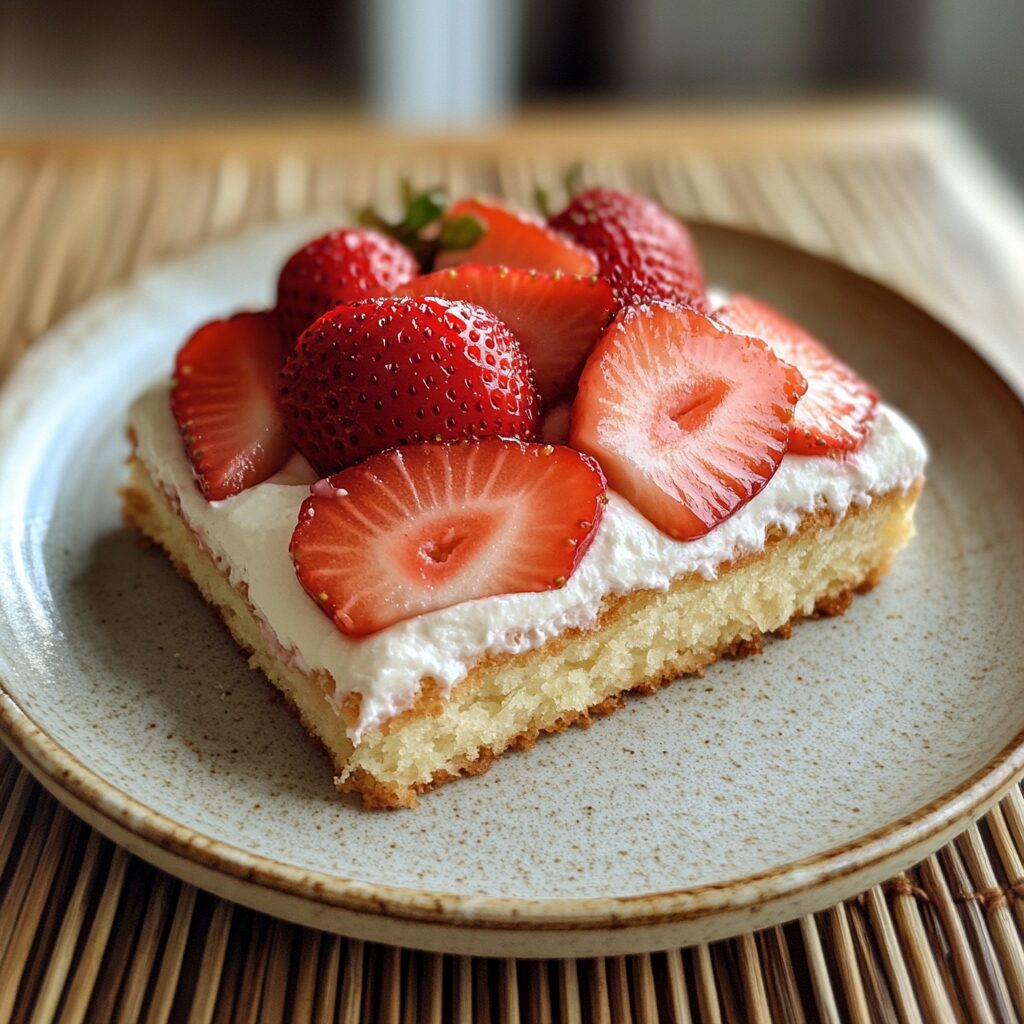 Japanese Strawberry Shortcake Recipe served fresh in natural light