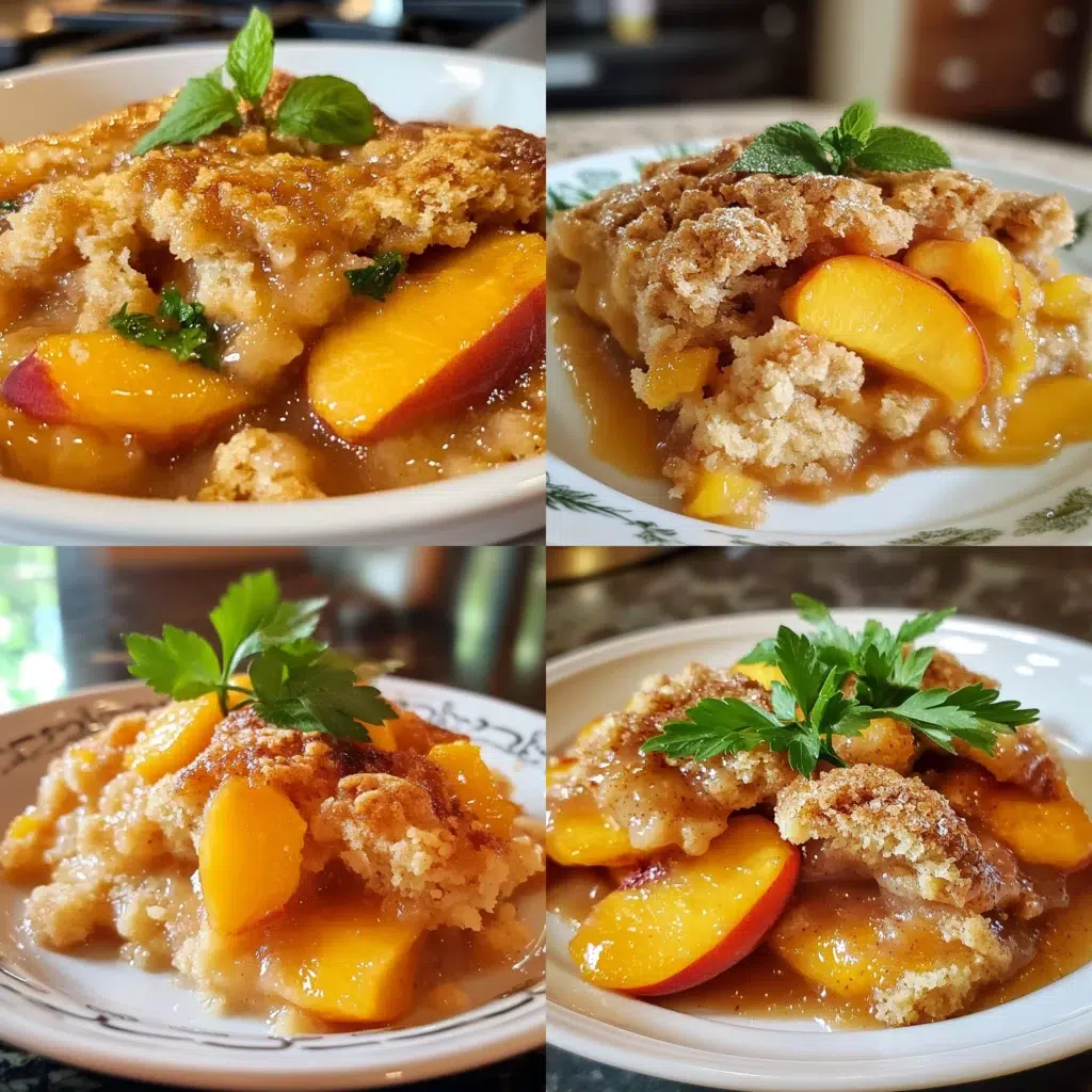 Keto Peach Cobbler Low Carb Gluten Free Sugar Free Thm S plated with inviting texture and rich homemade color