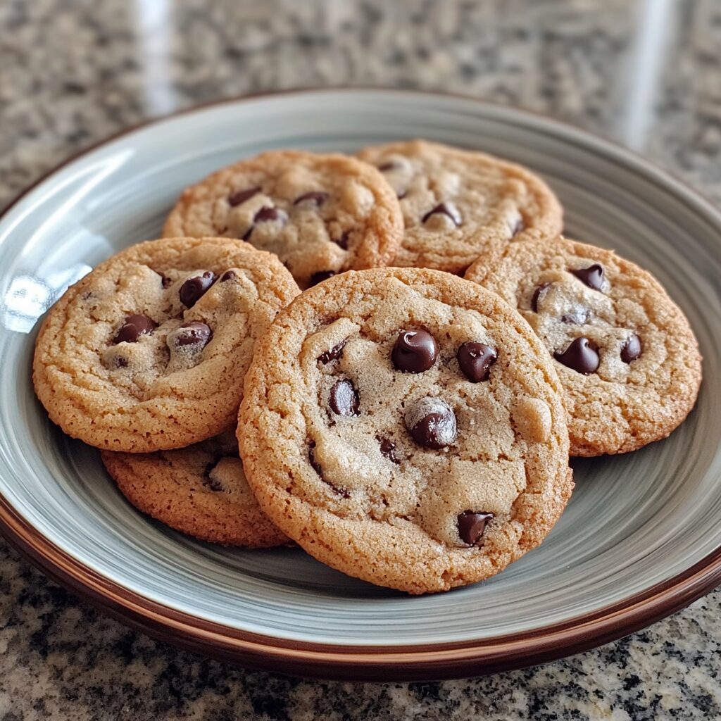 My Favorite Chewy Chocolate Chip Cookies served fresh in natural light