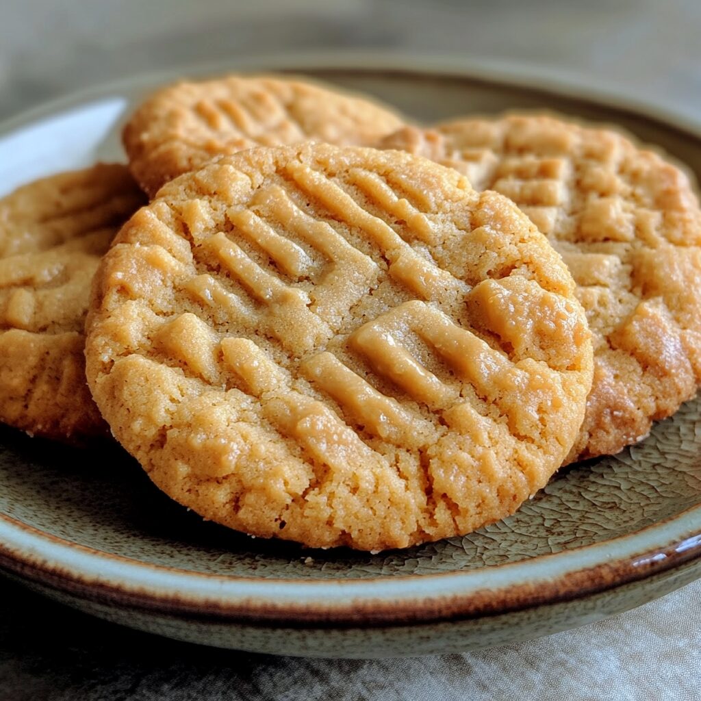 My Favorite Soft & Chewy Peanut Butter Cookies Recipe served fresh in natural light