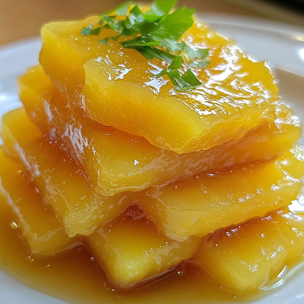 No Pectin Homemade Pineapple Jam Recipe for Canning plated with inviting texture and rich homemade color