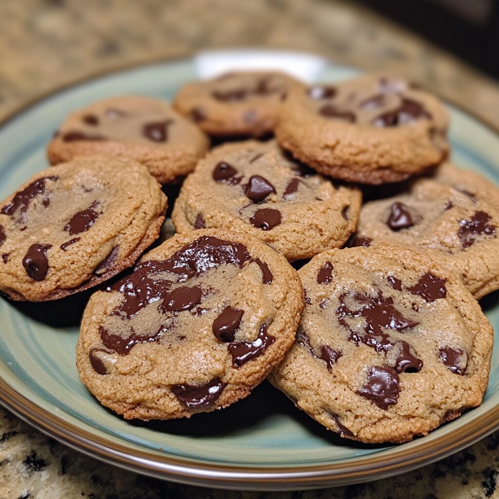 Perfect Chocolate Chip Cookies (Thick, Chewy & Loaded with Chocolate) served fresh in natural light