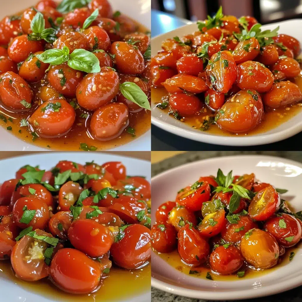 Roasted Cherry Tomato Sauce plated with inviting texture and rich homemade color