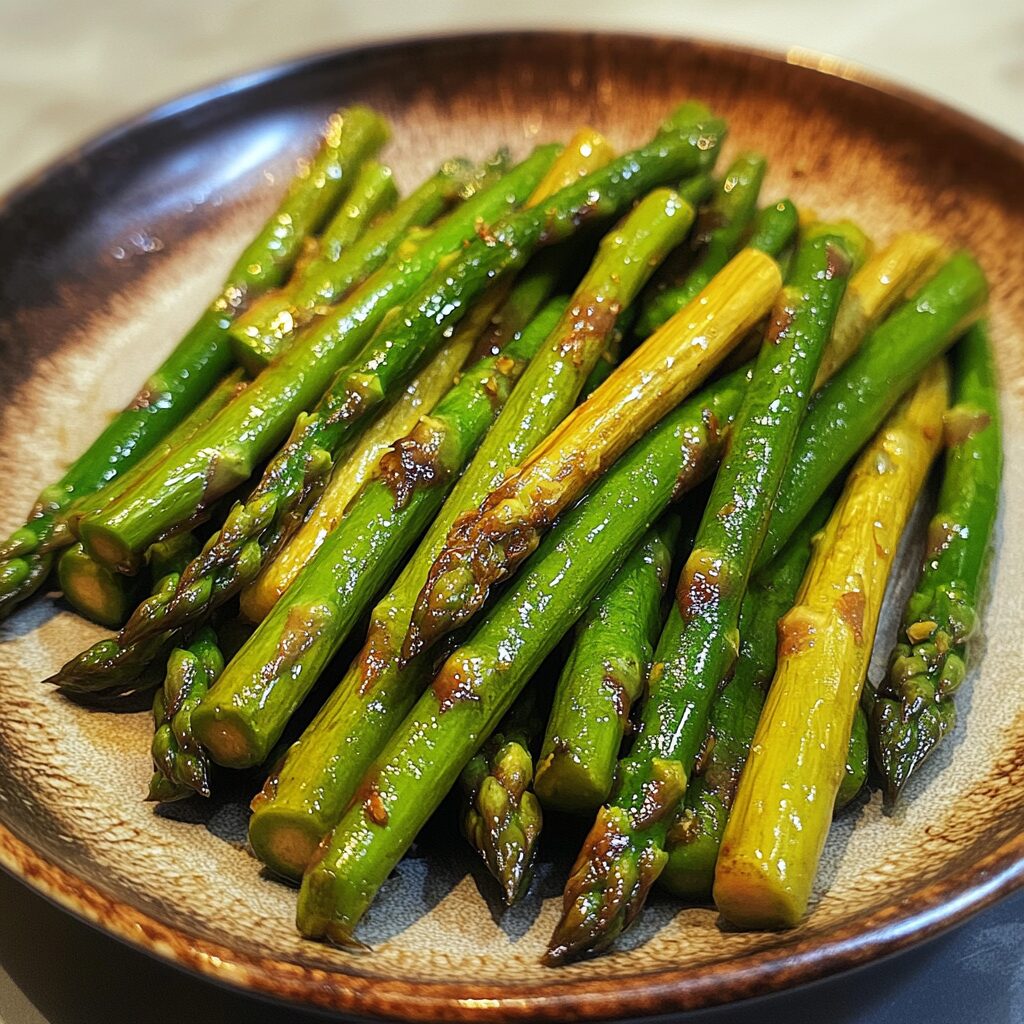 Sautéed Asparagus served fresh in natural light