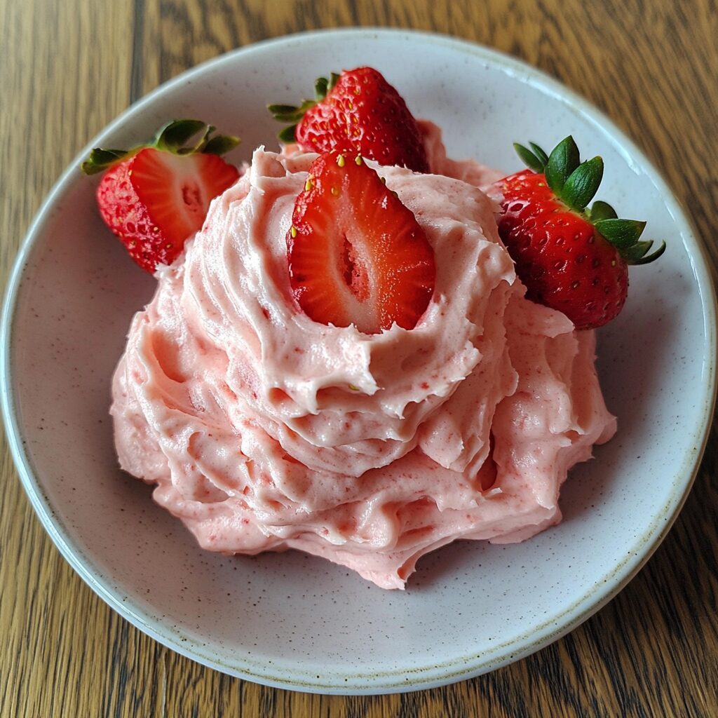Strawberry Frosting served fresh in natural light