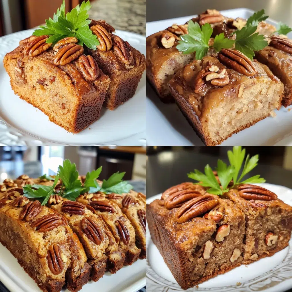 Sweet Alabama Pecan Bread plated with inviting texture and rich homemade color