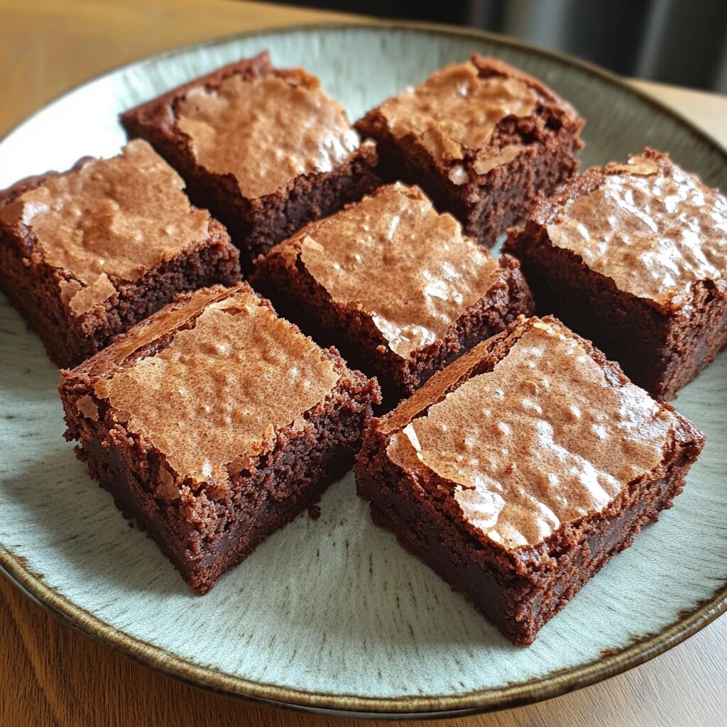the BEST fudgy brownies served fresh in natural light